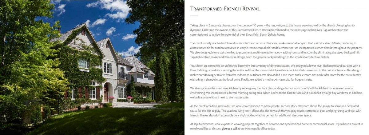 TAP Architecture | Kero Creative | Advertising, Marketing and Communications | Duluth, MN Picture of a house